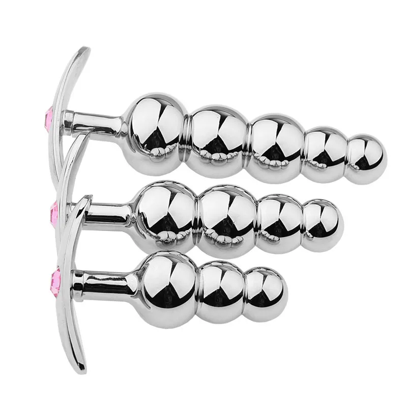 S M L SM couple sexy game anal beads metal plug massage women vaginal G spot stimulation adult sex toys