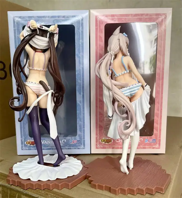 2 Styles Nekopara Kigae no Hitotoki Chocola Vanilla Sexy Anime Figure Unisex PVC Model Toy Collection Gift 24CM