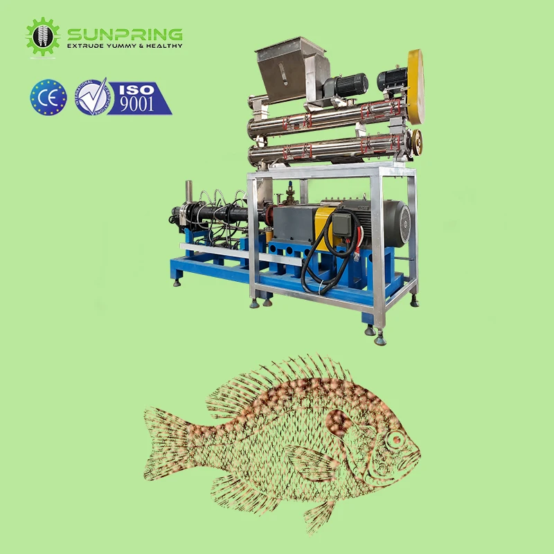 Cheap Commercial Floating Fish Feed Mill Pellet Extruder Machine Twin Screw Extruder For Feed Agricultural Fish Feed Processing