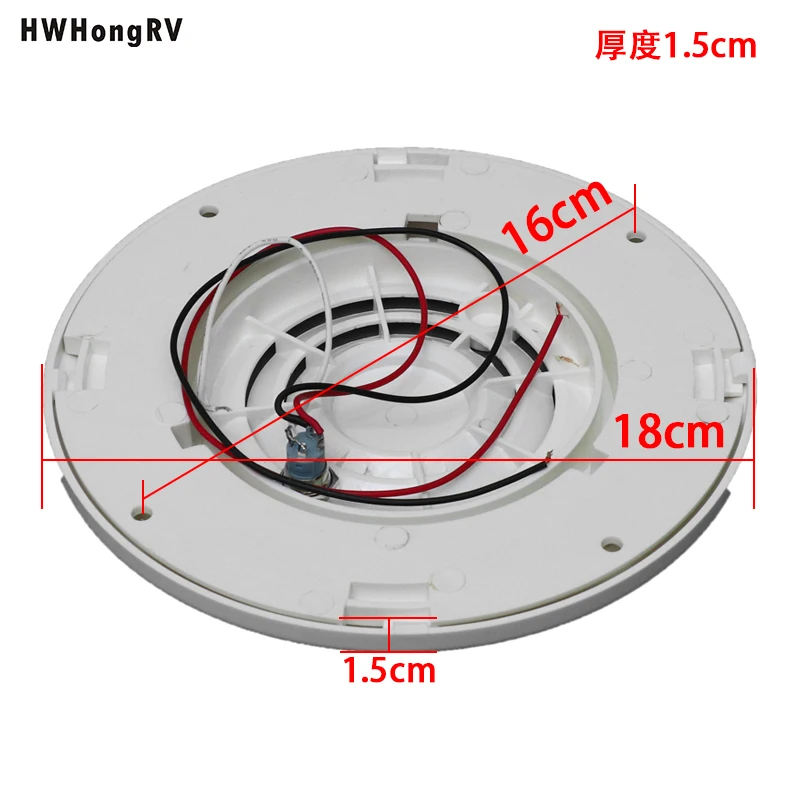 Van Roof Fan 12V Powered Round Vent Roof Vent Ventilation Mushroom Head Shape Round Outlet Vent for Homes Trailer Travel Caravan