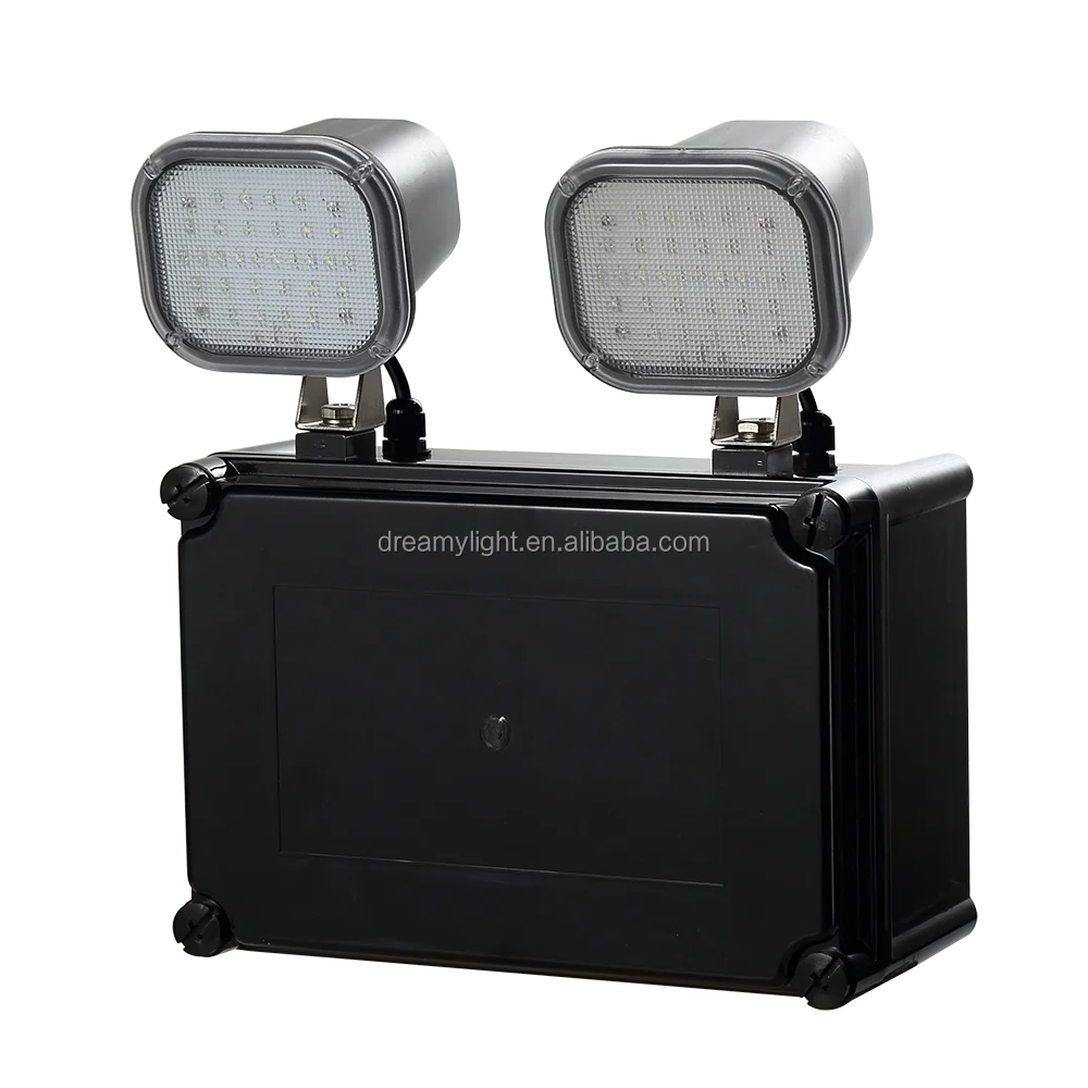Industrial wholesale rechargeable IP65 Waterproof twin spot emergency light with 3 years warranty