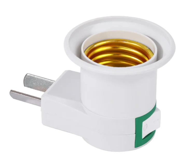 E27 LED Light Bulbs Socket with Switch Base Holder On/Off Button for Home Office Night Light