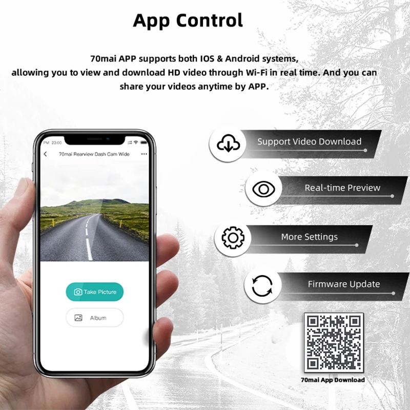 Supplier 70mai Rearview Dash Cam Wide D07 9.35 inches 1080P HD Screen App Control 70mai dual mirror dash cam car dvr