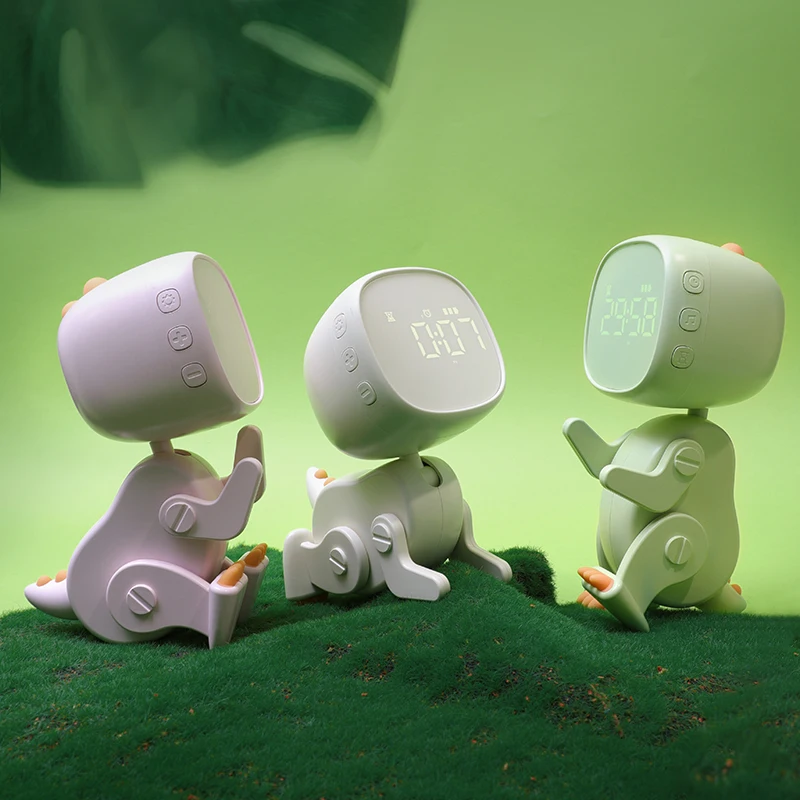 Portable Creative Multi-Functional Dinosaur USB Electronic Clock Smart Table Clock Bedroom Living Room Dormitory Special Wake