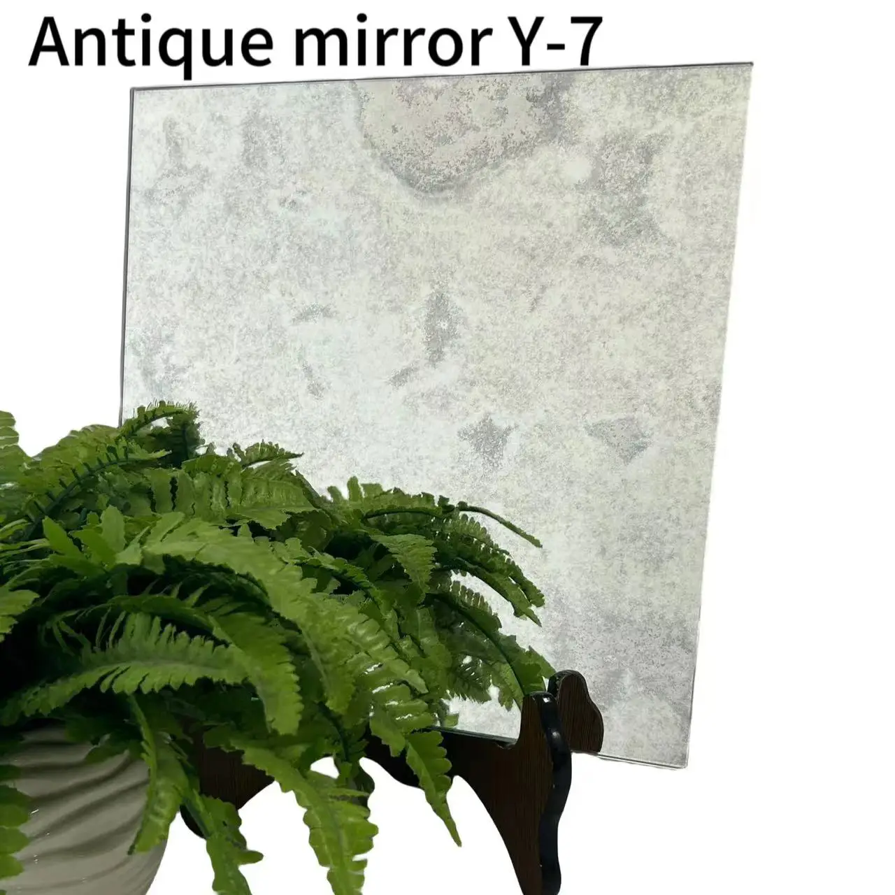 Wholesale High Quality Retro Design Custom Beveled Classical Wall Decorative Gray Antique Mirror Tiles Glass