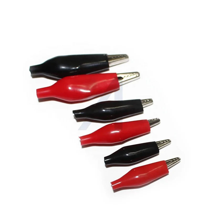 JIALUN PVC Insulator Alligator Battery Clip Stainless Electrical Crocodile Clip Clamps