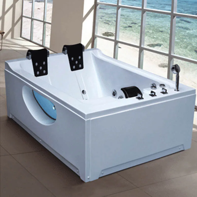 Single Massage Bathtub Hottub Bath Tab Bathtub Whirlpool Dual-side Skirt Freestanding Bathtubs
