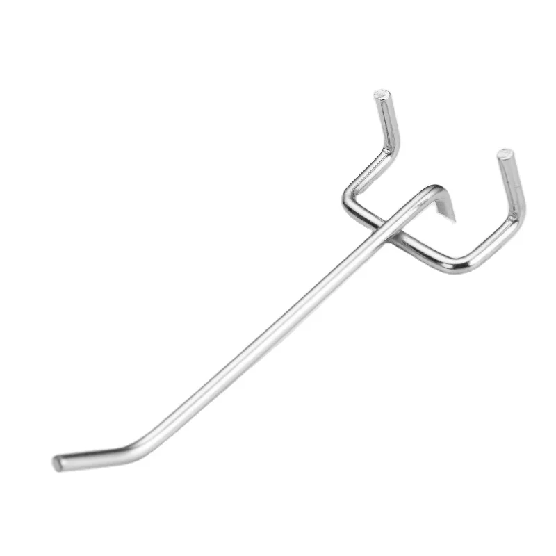 Leke white heavy duty  metal hooks for supermarket retail convenience store shelves rust resistant