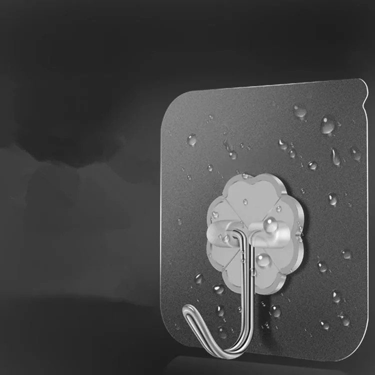 Brand New Transparent Reusable Seamless Wall Hooks Waterproof Oil Proof Heavy Duty Self Adhesive Hanger for Bathroom Kitchen