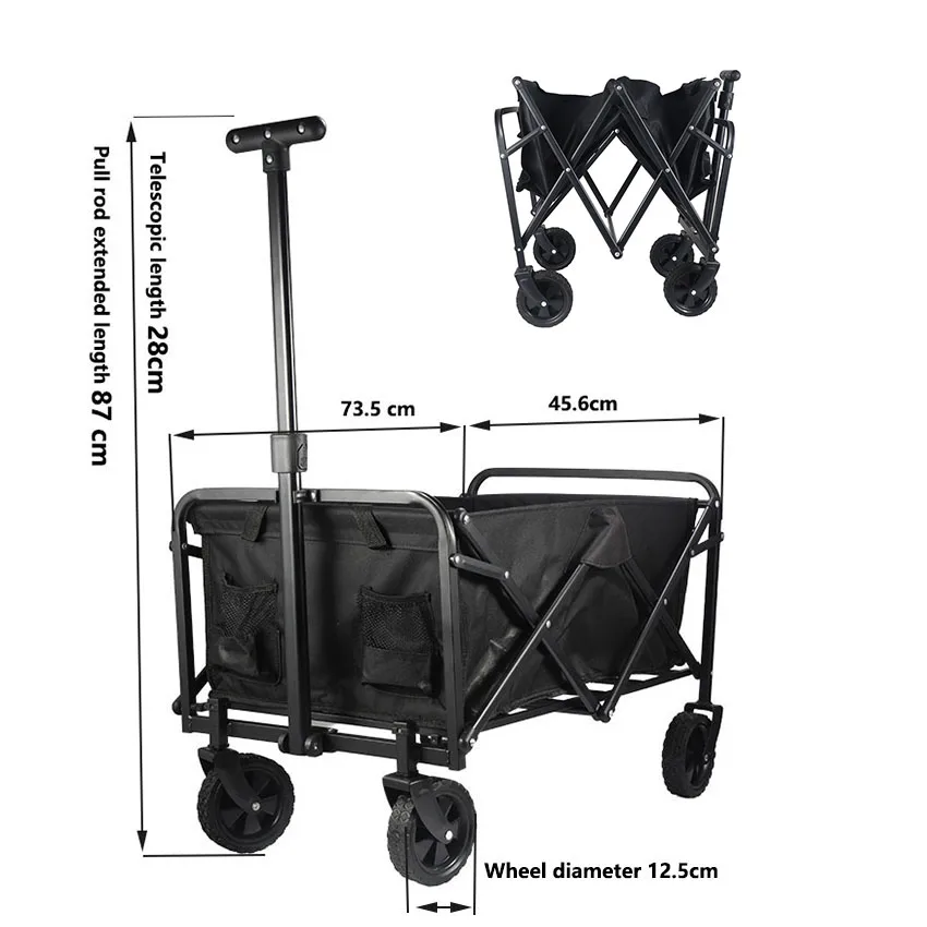 Factory Wholesale Outdoor Camping Folding Wagon Cart