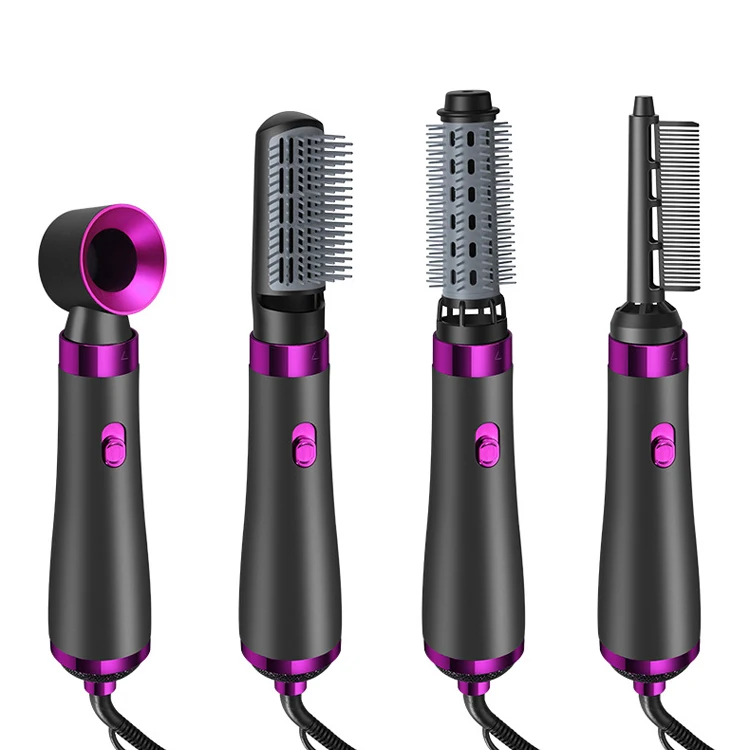 Multifunctional negative ion one-step electric hair dryer Curling straightener tool 5 in 1 hot air brush