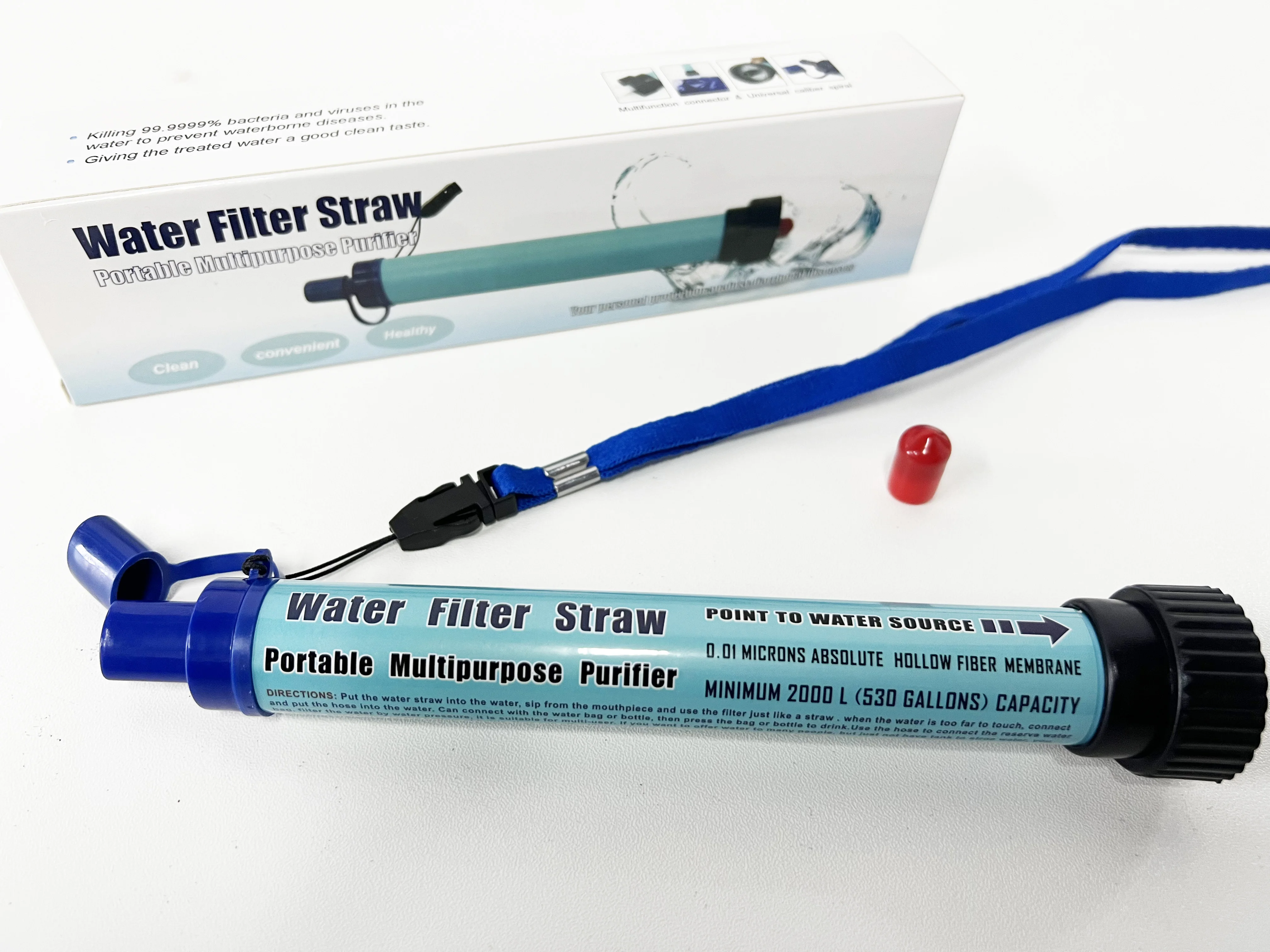 Light Weight Life Purification Camping UF Membrane Water Filter Straw