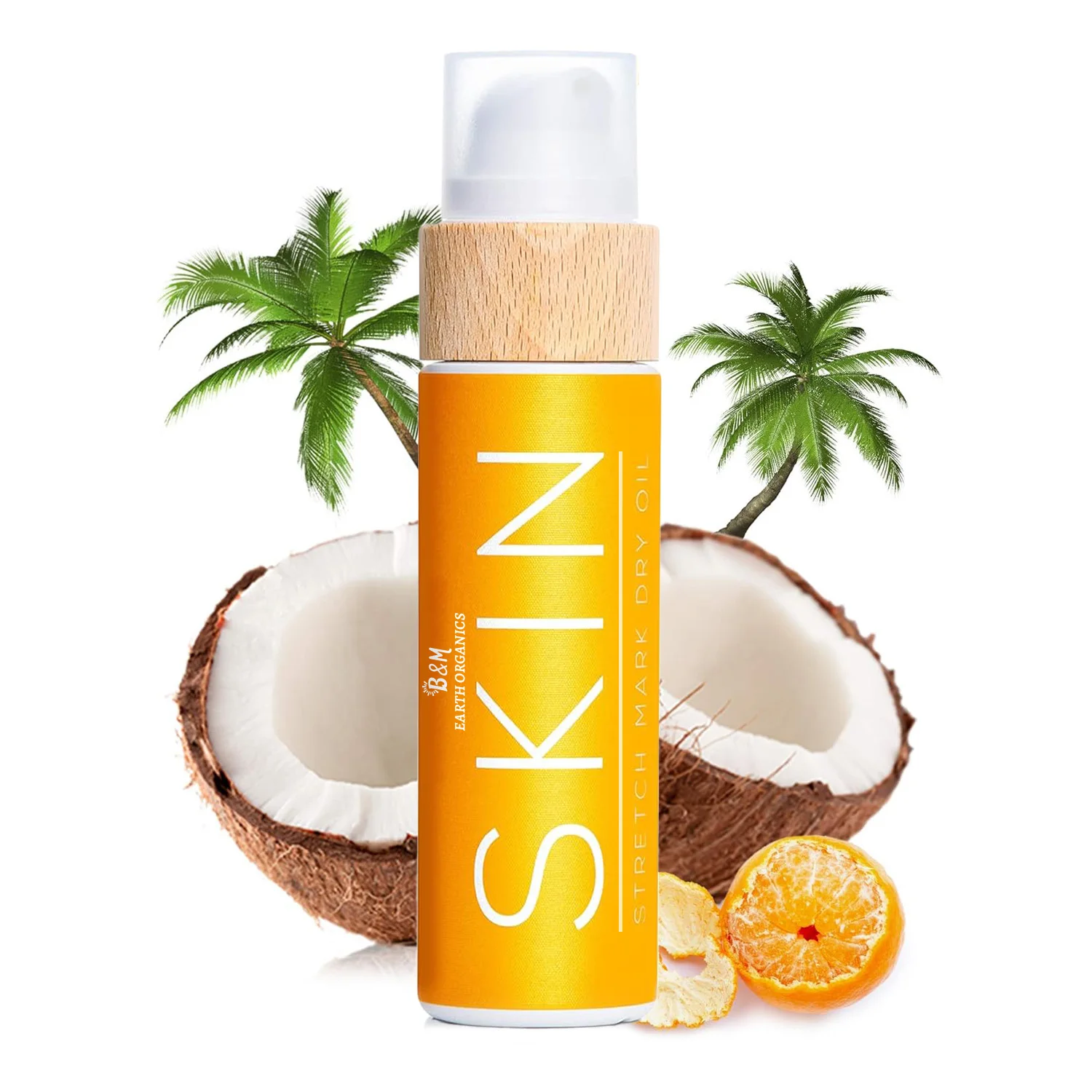 Stretch Mark Dry Oil Organic Anti Stretch Mark Oil for Pregnancy Natural Oils Vitamin E Rebuilds Skin Collagen