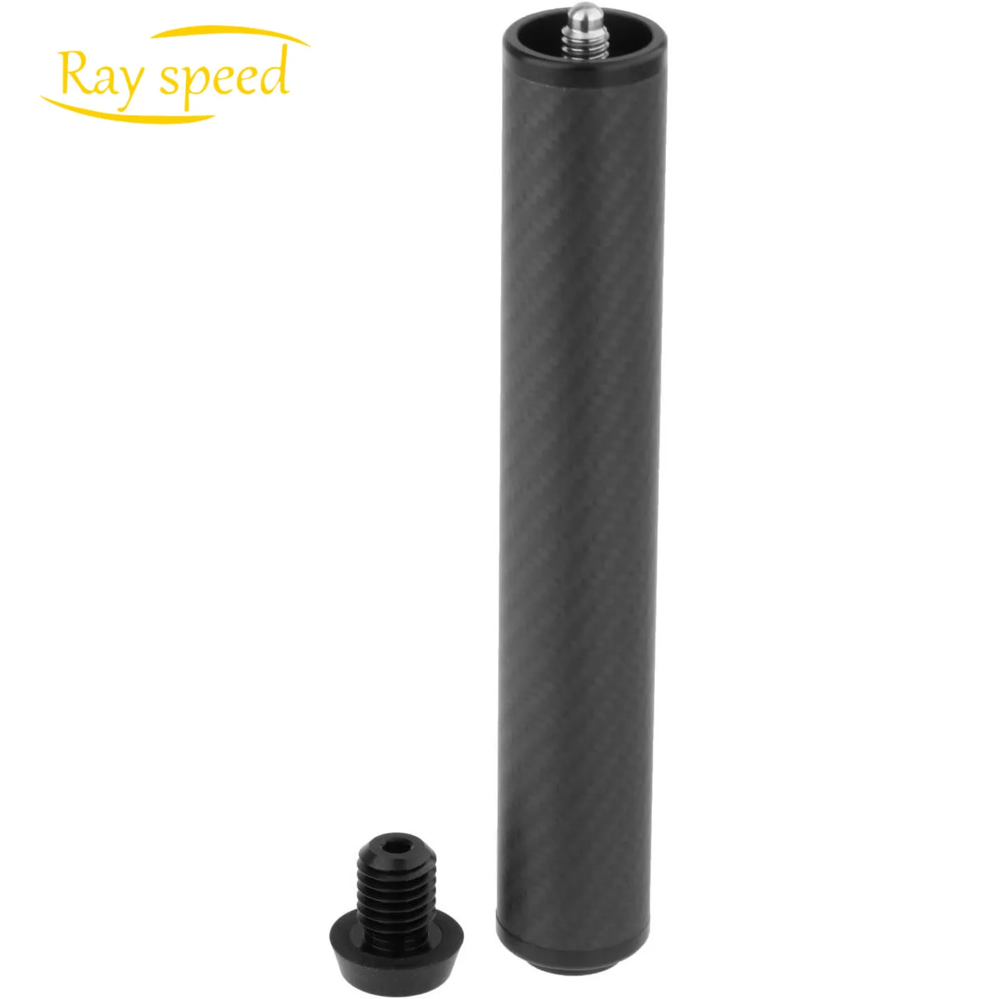 Rayspeed Professional Black Pool Cue Extension Carbon Fiber Billiards Extension Billiard Accessories