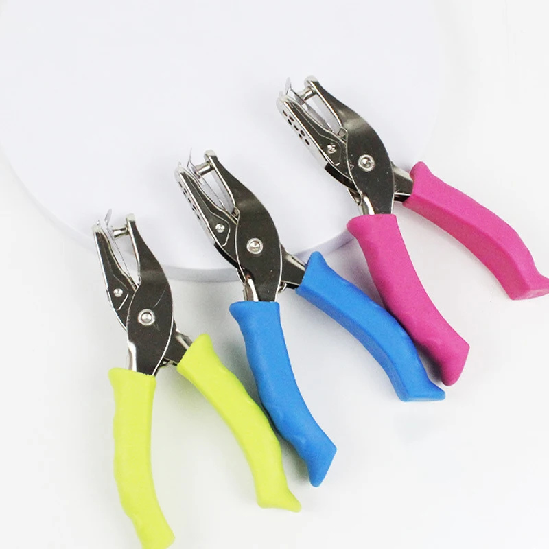 Hole Handle Punch 6mm Single Hole Puncher Classic Office Paper Punch Home Office School Craft Paper DIY Crafts