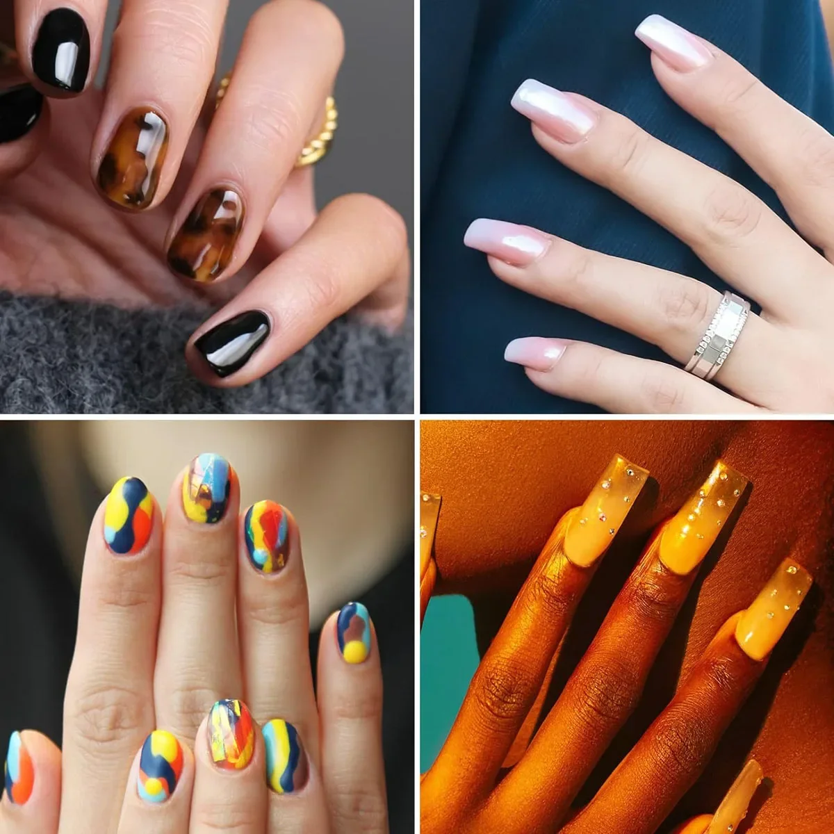 1PC Gradient Bloom Nail Art Painting Brush Black Wood Handle Nylon Hair Ombre Brush