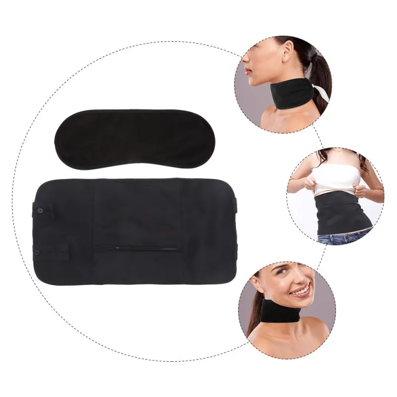 Wholesale 2 Pcs Castor Oil Pack Set White Reusable Washable Castor Oil Compress Wrap Set Organic Cotton Castor Oil Pack Wrap