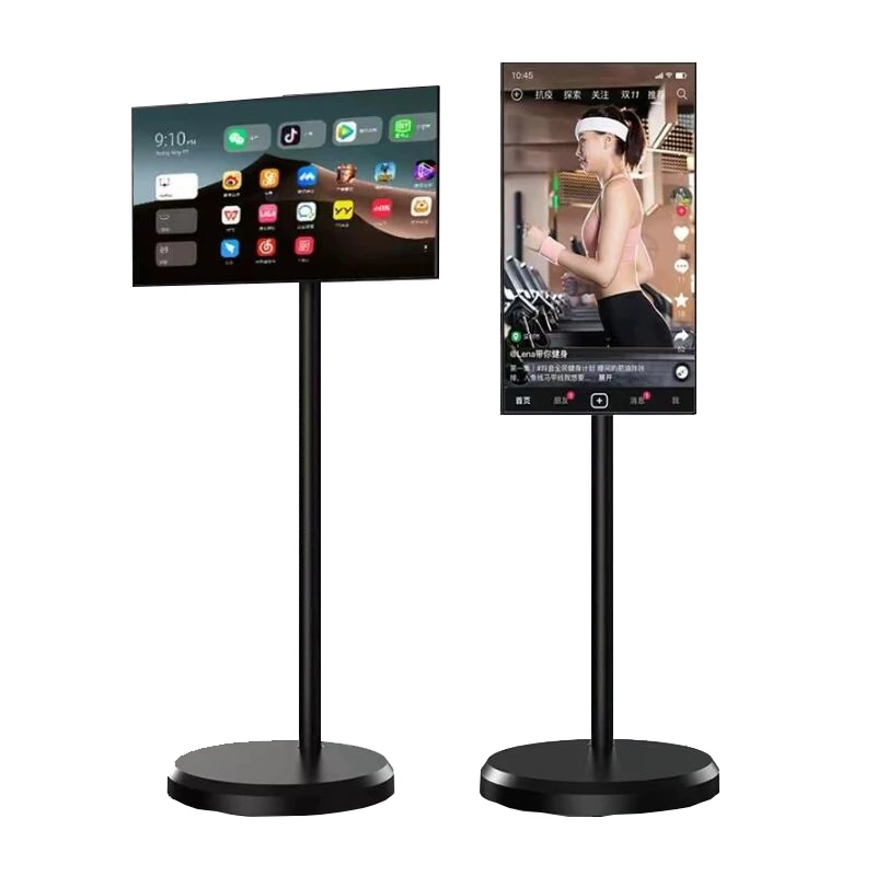 21.5inch Stand by Touch Screen Monitor Removable and Portable TV Rechargeable LCD Smart TV for Live Work and Gaming
