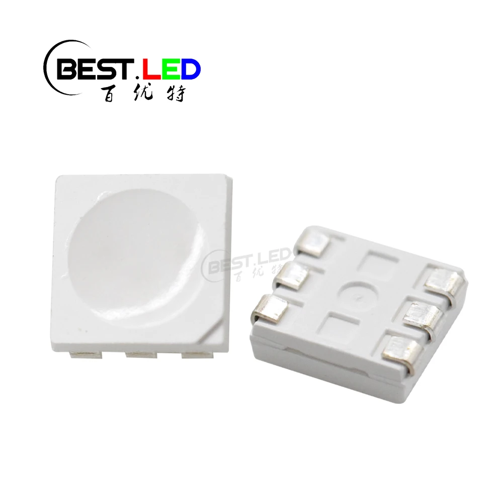 Milky Lens 6 Pins PLCC-6 Diffused 5050 SMD LED 740nm IR LED for Spectrum 740nm LED Grow Lighting
