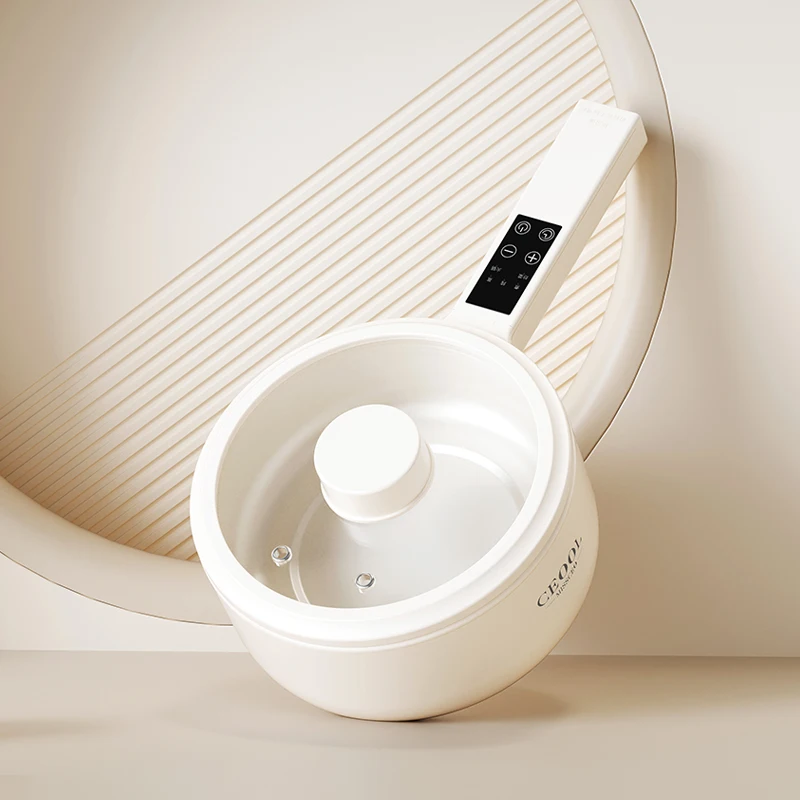 Top Quality Electric Cooker Frying Pan Electric Skillet Intelligent Cooking Pot Preset Timing Cookware Set Stainless Steel Round