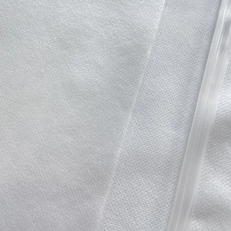 laminated Spunlace nonwoven for Retained needle stick with PE film or breathable TPU film, waterproof and non allergic material