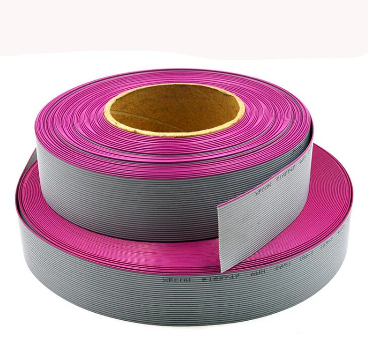 VW-1 UL2651flat ribbon cable FT1/FT2 PVC electronic wire  300V black and red     red/blue/black/yellow/pink/white/brown