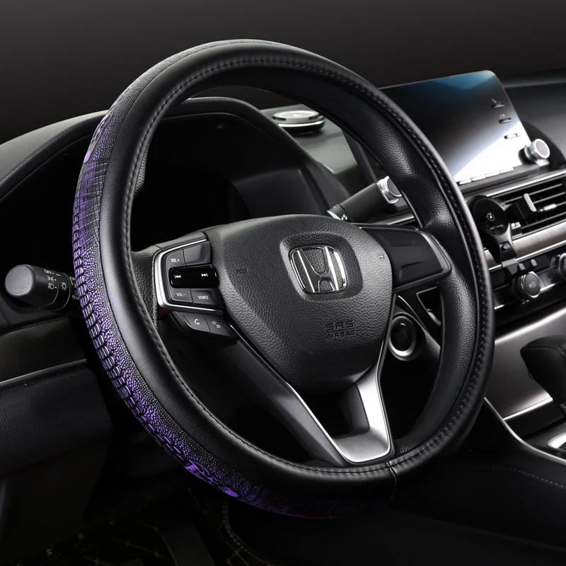 
New Design Crocodile Alligator Leather Car Steering Wheel Cover Auto Interior Accessories 