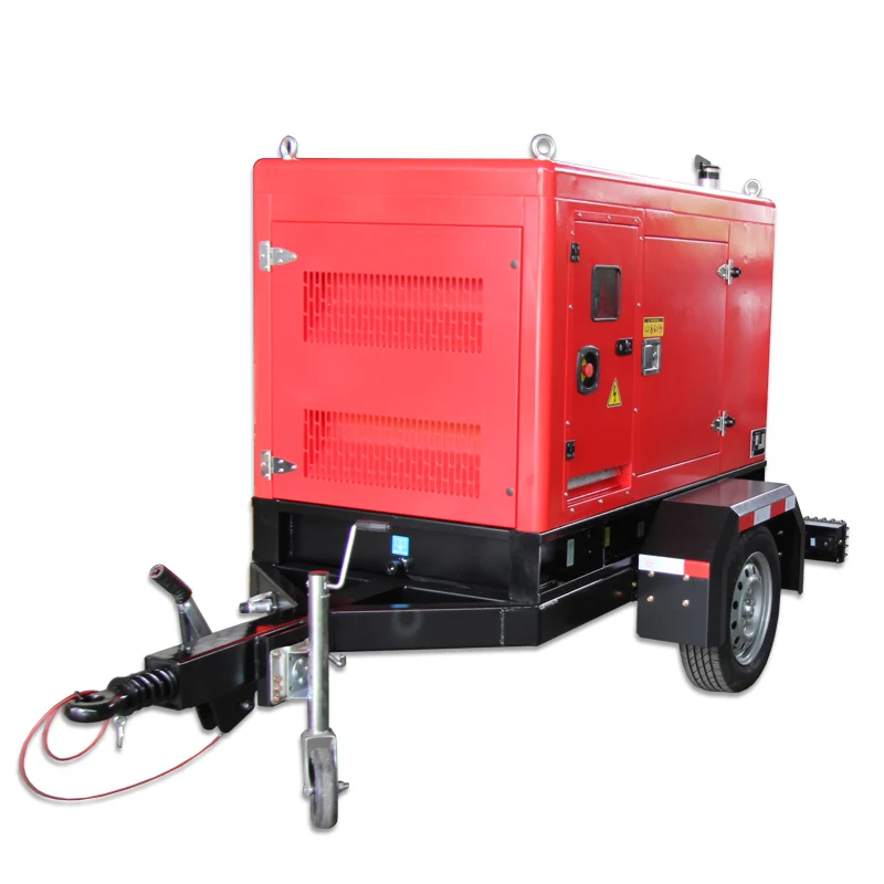 trailer diesel generator Box trailer generators  Soundproof silent diesel generators