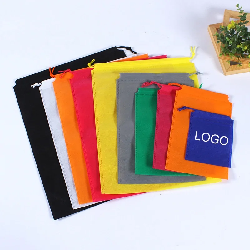 Custom Print Eco Reusable Supermarket Grocery Promotion Shopping Non Woven Carry Fabric Tote Cloth Bag Wholesale