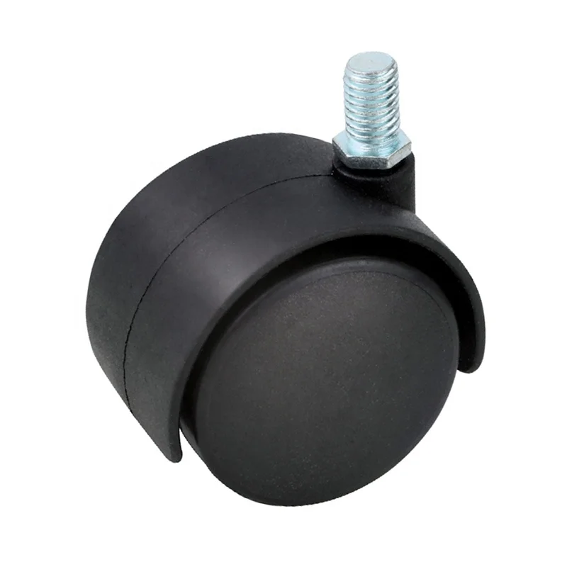 WBD Black Small Caster 2 Inch Nylon Bed Castor With Brake