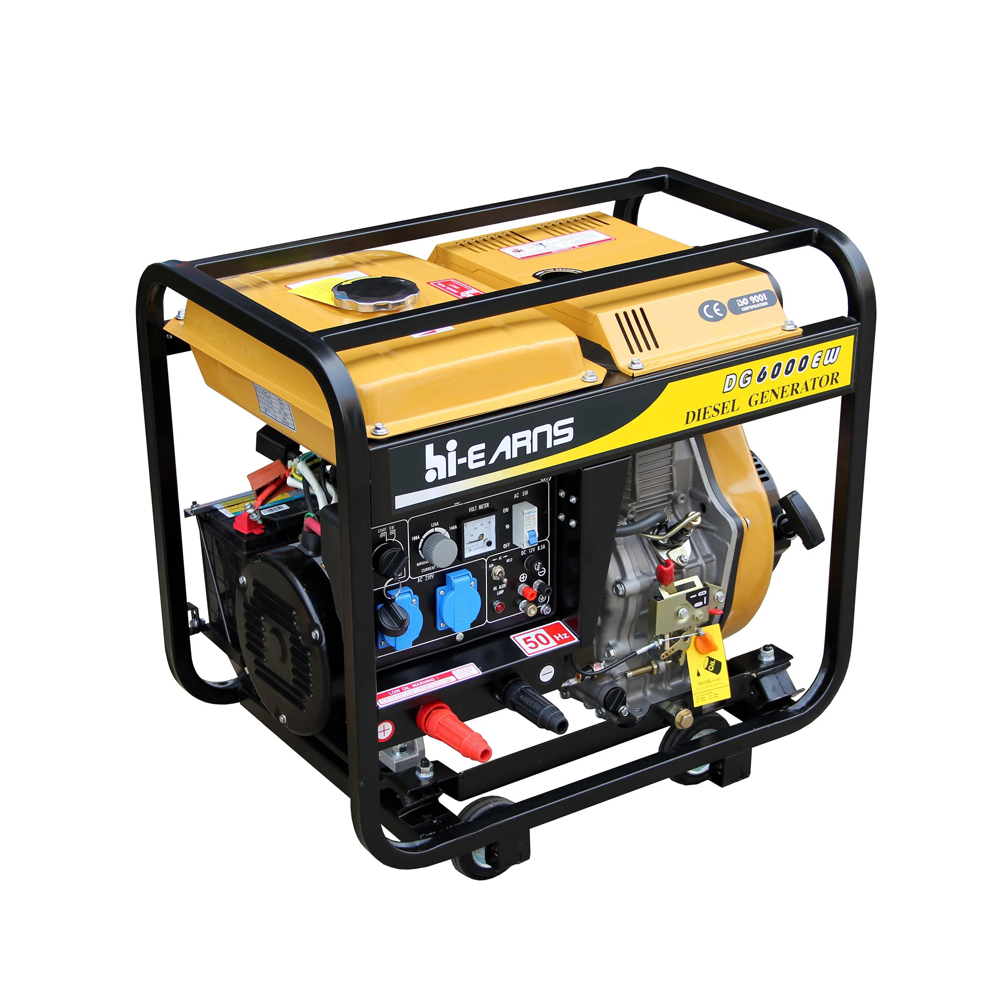 2KW с воздушным охлаждением 100% Медь открытой рамы дизель Сварщик Генератор