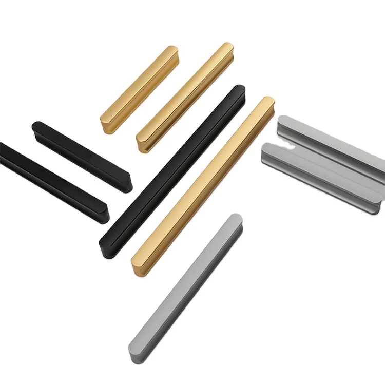 Modern simplicity Cabinet Handle Luxury Black glod hardware factory supplies