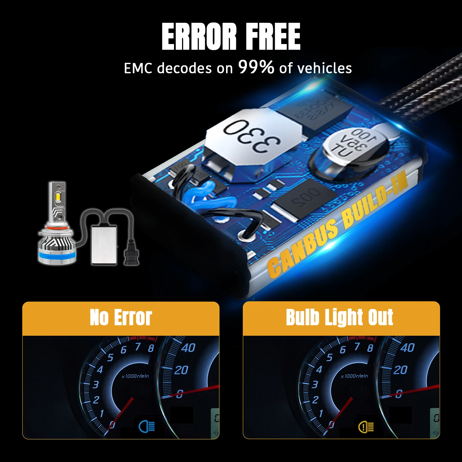 UGT20 High Power Led Headlight System 12V 100W 20000lm White Waterproof Foco Led H4 High Low Beam H1 H3 H4 H13 Bulb For Car