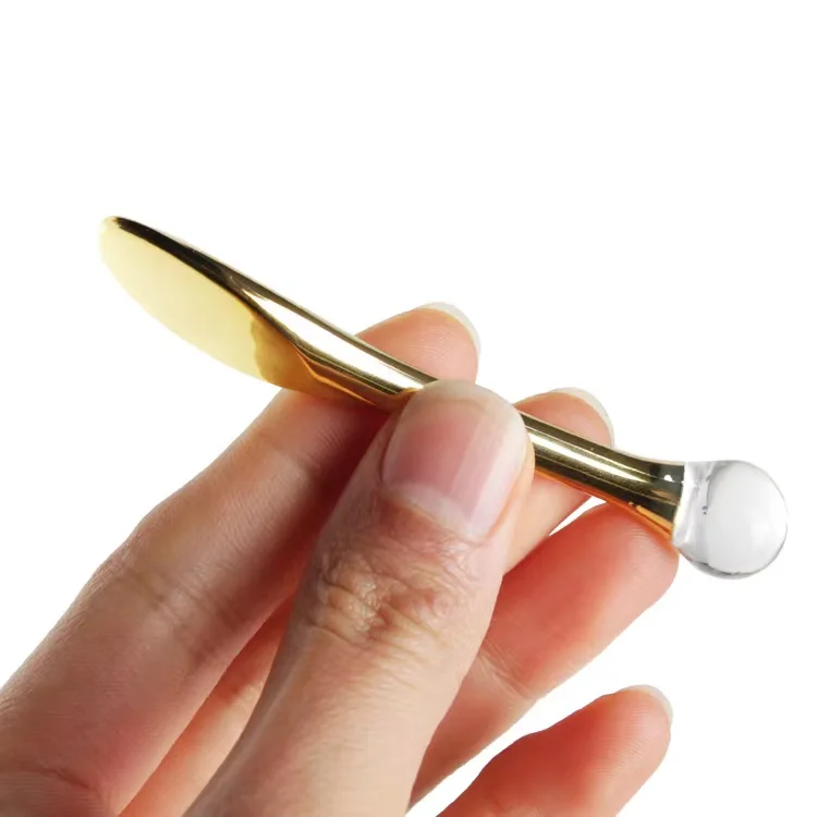 Wholesale Plastic Makeup Spatula White Black Beauty Face Eye Cream Scoop Cosmetic Spoon