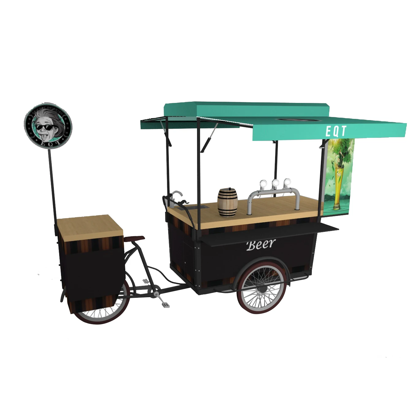 Bike Coffee Cart 250w electric fast food coffee trike