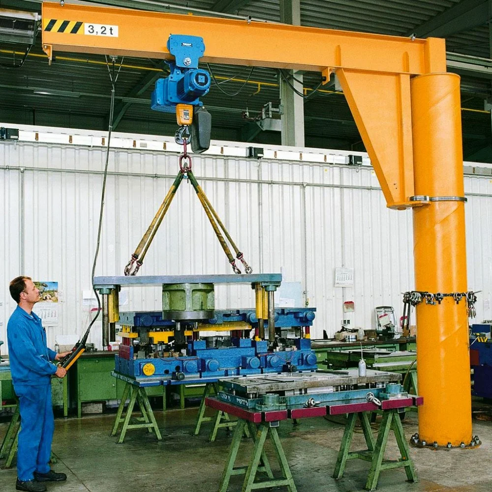 Wall Cantilever Crane Swiveling Crane Free Standing small 500kg jib crane for sale