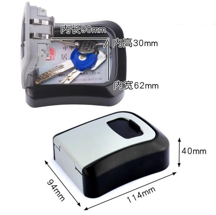 YH2090 Outdoor Digit Wall Mount Combination Password Lock key safe box