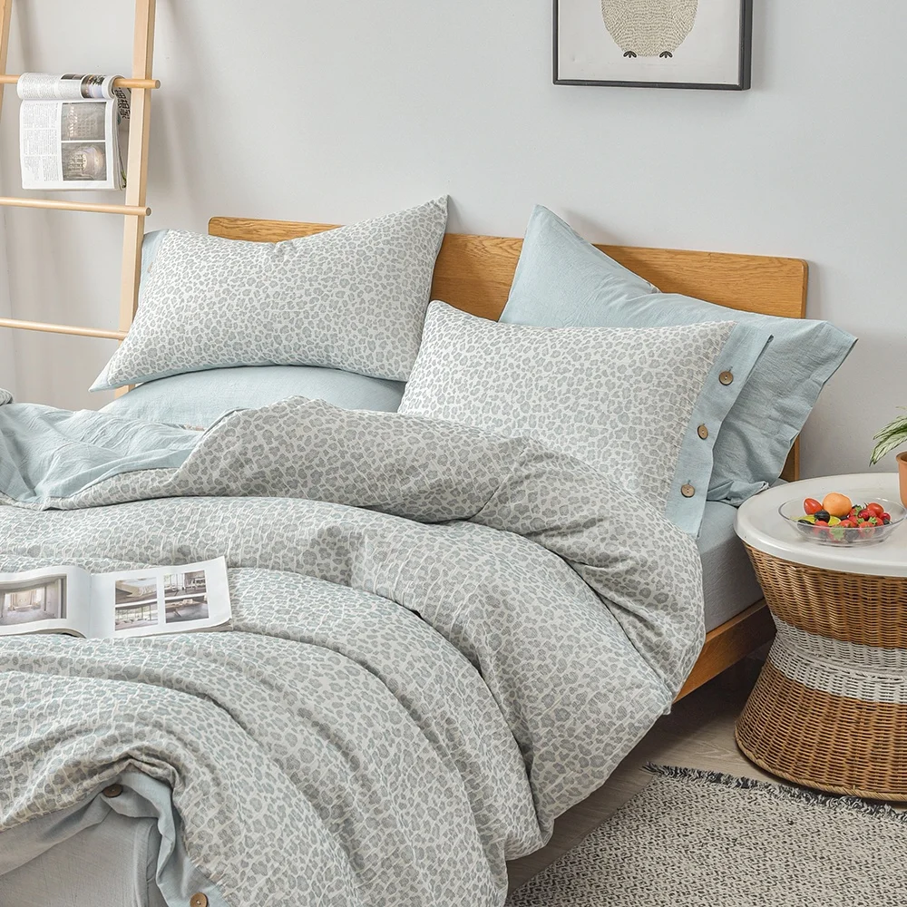 leopard light blue best mattress sheets 100 cotton sheets bedding linen full farmhouse bed sheets small fashion boutique hotel
