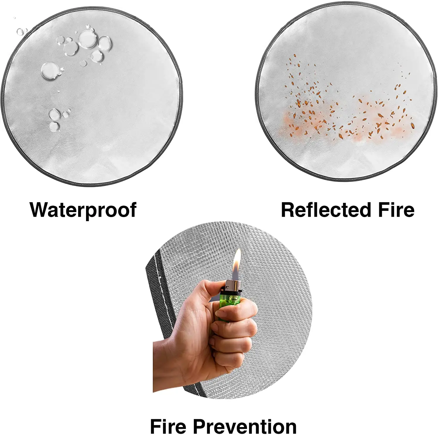 36 40 inches Fireproof  Round   Outdoor Patio  Stove Campsite Party Fire Pit Mat