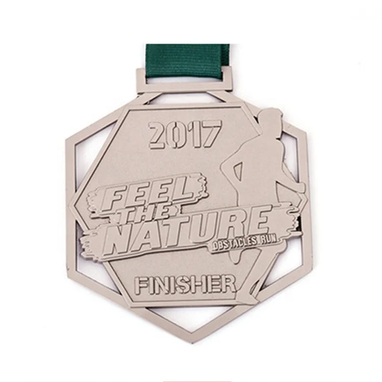 Souvenir Metal Badge Marathon Finisher Running Competition Custom Medal With Lanyard