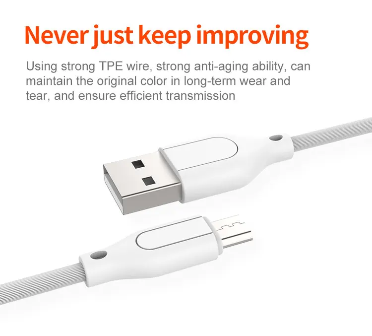 SA690 SR Protection 2.4A Current TPE Jacket Micro/Lighting/Type C charging data cable for iphone for samsung