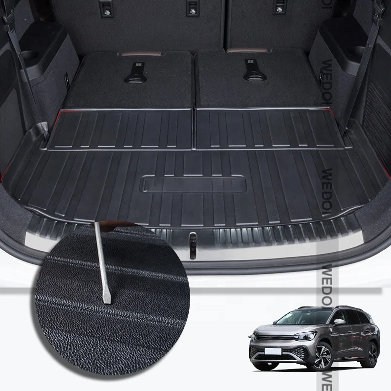 2023 Luxury Car  Rear Trunk  Mats for VW ID6 Heat Insulation for All Weather Car Floor Mats Waterproof Car Inside  Protection