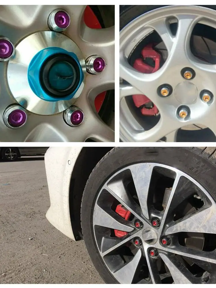 AOSU VOLK-T Racing M12*1.5/1.25Cold-Forged Steel Car Wheel Lug Nut For Honda Nissan