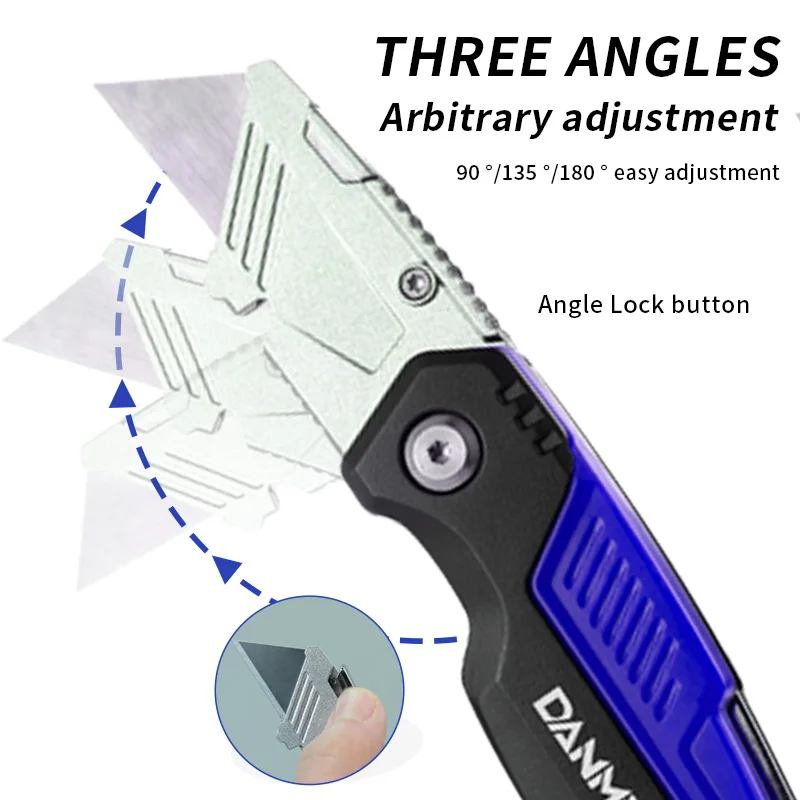DANMI New type  Heavy Duty Cutter Auto-Lock utility folding  Safety Pocket knife