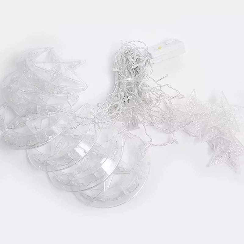 Led 6 Star 6 Moon Star Light For Decoration 8 Function Socket String Night Light