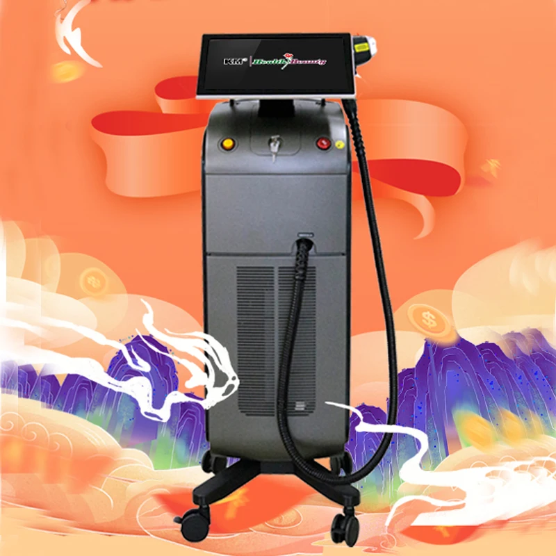 KM aesthetic medicine 755nm 808nm 1064nm laser hair 808 machine 755/808/1064nm diode laser hair removal laser titanium