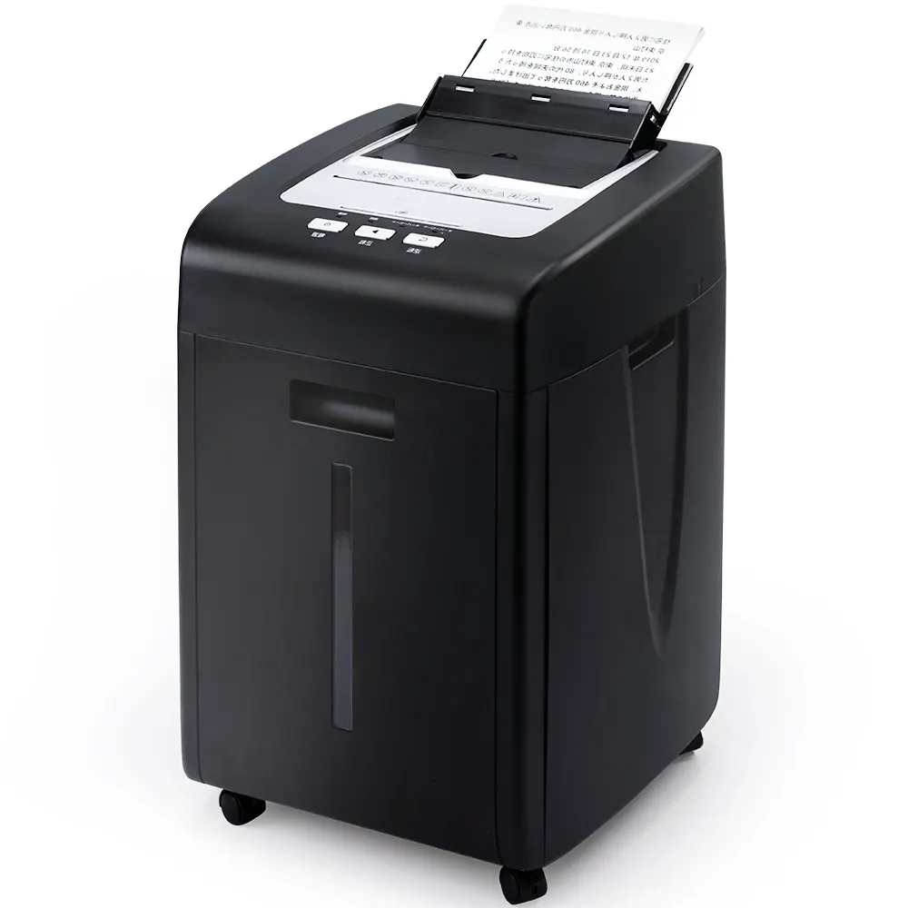 Q8 Black commercial shredder,automatic paper feed 35L large capacity 2x15mm high security and confidentiality paper shredder