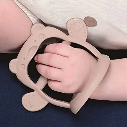 Оптовая продажа милый мягкий браслет без бисфенола А кольцо в форме Луны радуги силиконовые детские жевательные прорезыватели для зубов на заказ игрушки подарок Se