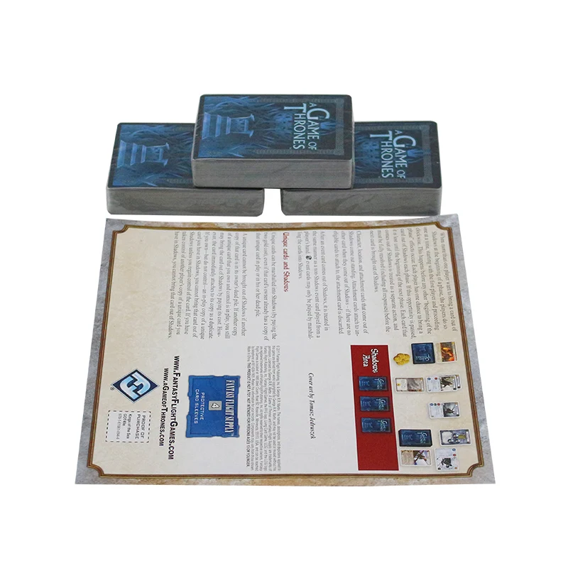 HS print playing cards custom logo board game card printing