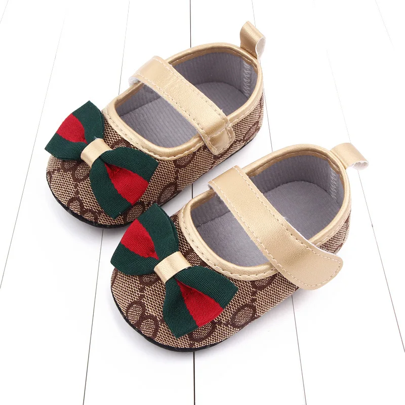 3 Color Newborn Baby Shoes Stripe PU Leather Boy Girl Shoes Toddler Rubber Sole Anti-slip First Walkers Infant Moccasins
